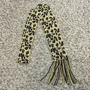 Heavy Fully Beaded Cheetah Printed Belt with Beaded Tassels